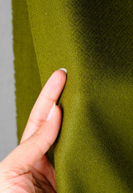 Burgundy & Olive Pure Yak Wool Tweed Fabric, 54” Wide, 320 GSM