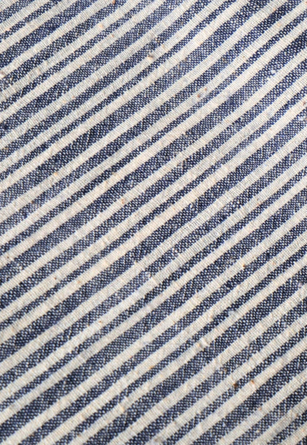 Pure Indigo Striped Kala Cotton Fabric, 44” Wide, 120 GSM