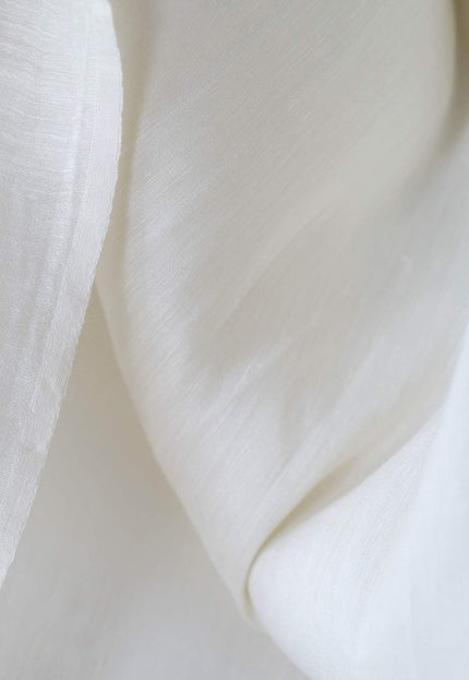 Handwoven Silk Linen Fabric, 128 GSM, 44" Wide