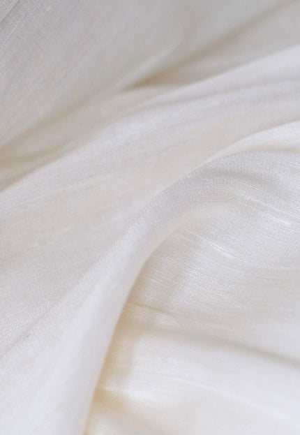 Handwoven Silk Linen Fabric, 128 GSM, 44" Wide