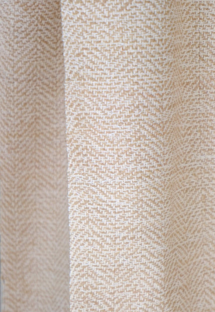 Handwoven Lambswool Herringbone Fabric, 250 GSM, 44" Wide