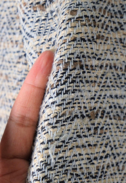 Undyed Wild Silk & Yak Wool Blend Fabric, 280 GSM, 44–45" Wide