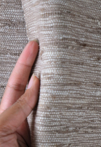Handwoven Undyed Textured Wild Silk Fabric, 280 GSM, 45" Wide