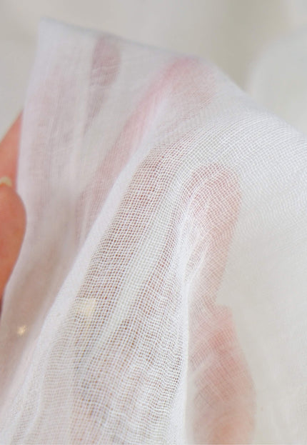 400 Count Handwoven Bengal Cotton Muslin Gauze Fabric, 44” Wide, 30 GSM