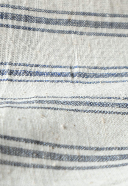 Pure Indigo Striped Kala Cotton Fabric, 44” Wide, 120 GSM