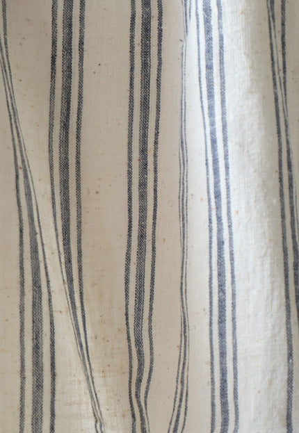 Pure Indigo Striped Kala Cotton Fabric, 44” Wide, 120 GSM