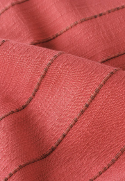 Handwoven Peace Tussar Noil Striped Silk | 44” Wide | ~ 200 GSM