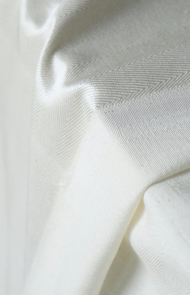 Vegan Aloe-Vera Herringbone Silk Fabric by the yard | 44" wide | 180 GSM