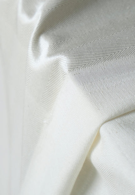 Vegan Aloe-Vera Herringbone Silk Fabric by the yard | 44" wide | 180 GSM