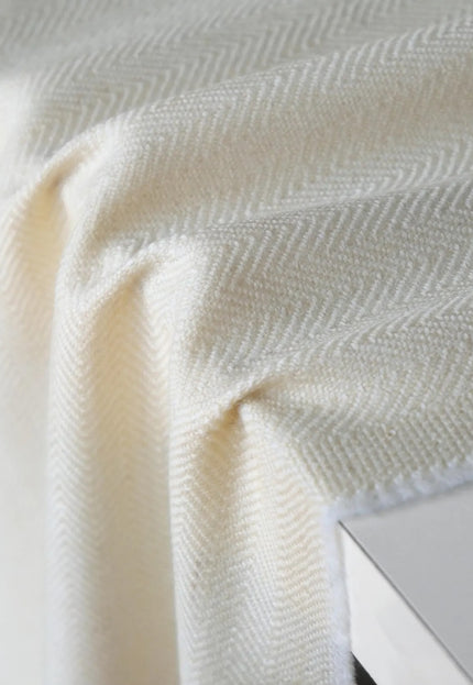 Heavyweight Merino Wool Herringbone Fabric, 390 GSM, 58” Wide