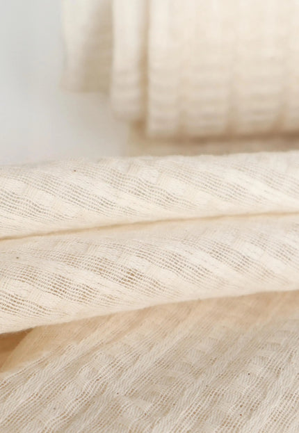 Bengal Handwoven Cotton Seersucker-Inspired Fabric, 45" Wide, 92 GSM