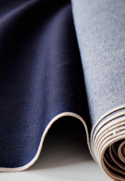 Japanese Selvedge Denim Fabric - 33" Wide, 396 GSM (14 oz)