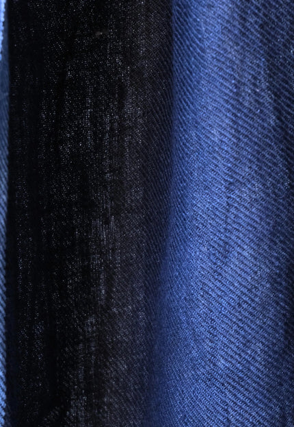 Military Green & Indigo Merino Wool - Linen Fabric | 54” Wide | 220 GSM