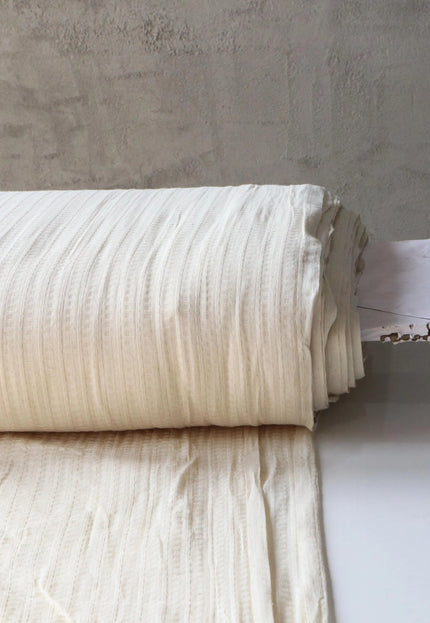 Bengal Handwoven Cotton Seersucker-Inspired Fabric, 45" Wide, 92 GSM