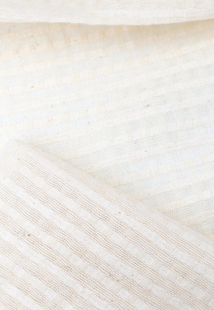 Bengal Handwoven Cotton Seersucker-Inspired Fabric, 45" Wide, 92 GSM