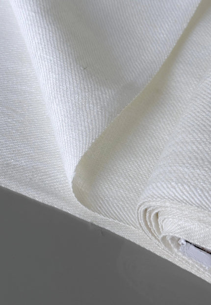 Military Green & Indigo Merino Wool - Linen Fabric | 54” Wide | 220 GSM