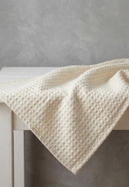 Pure Cotton Waffle Pique fabric, 58" wide, 277 GSM