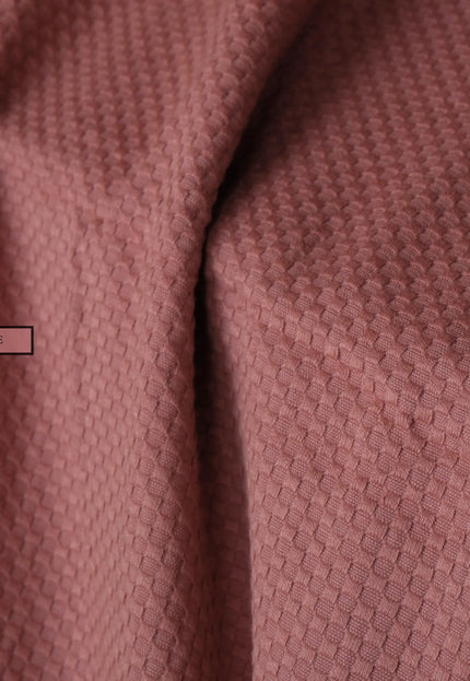 Pure Cotton Honeycomb Dobby fabric by the yard, 45" wide, 245 GSM