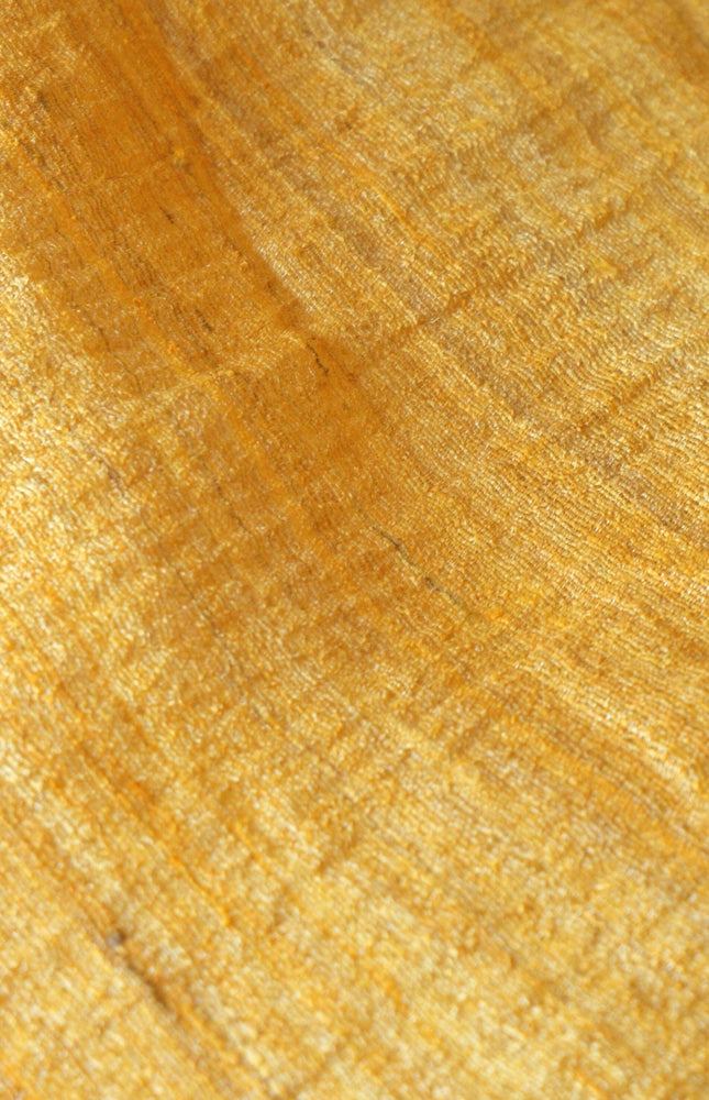 Handwoven Naturally Dyed Tussar Silk Paper-Finish Fabric | Starched Silk | 130 GSM | 44” Wide
