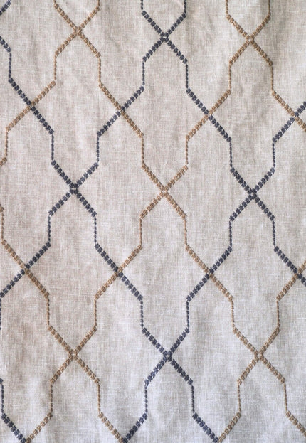 Embroidered Cotton-Linen Fabric, 47" Wide, 220 GSM