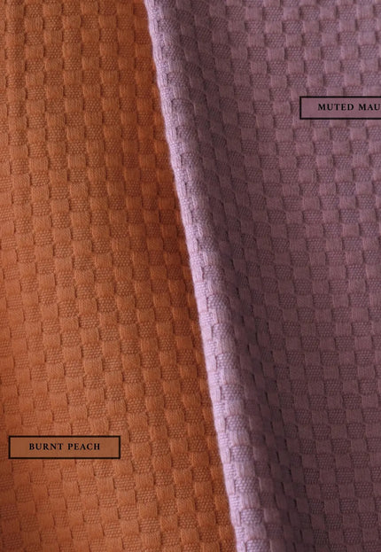 Pure Cotton Honeycomb Dobby fabric by the yard, 45" wide, 245 GSM