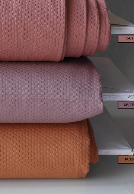 Pure Cotton Honeycomb Dobby fabric by the yard, 45" wide, 245 GSM